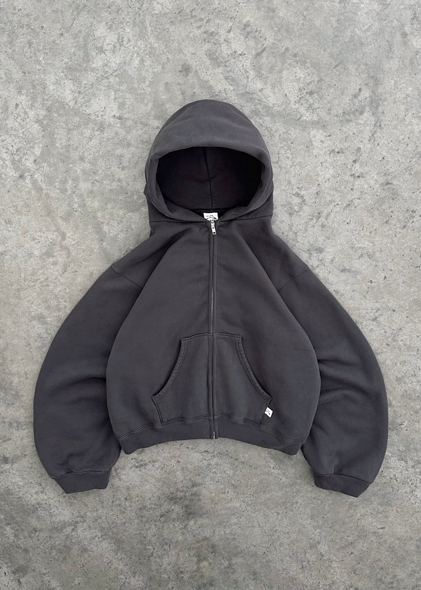 ZIP-UP HOODIE - CHARCOAL