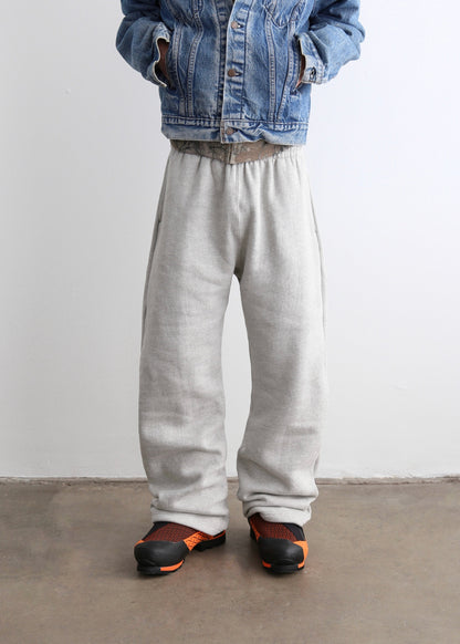 STRAIGHT-LEG SWEATPANTS - HEATHER GREY