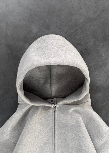 ZIP-UP HOODIE - HEATHER GREY