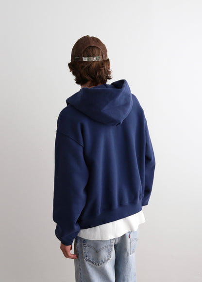 ZIP-UP HOODIE - NAVY